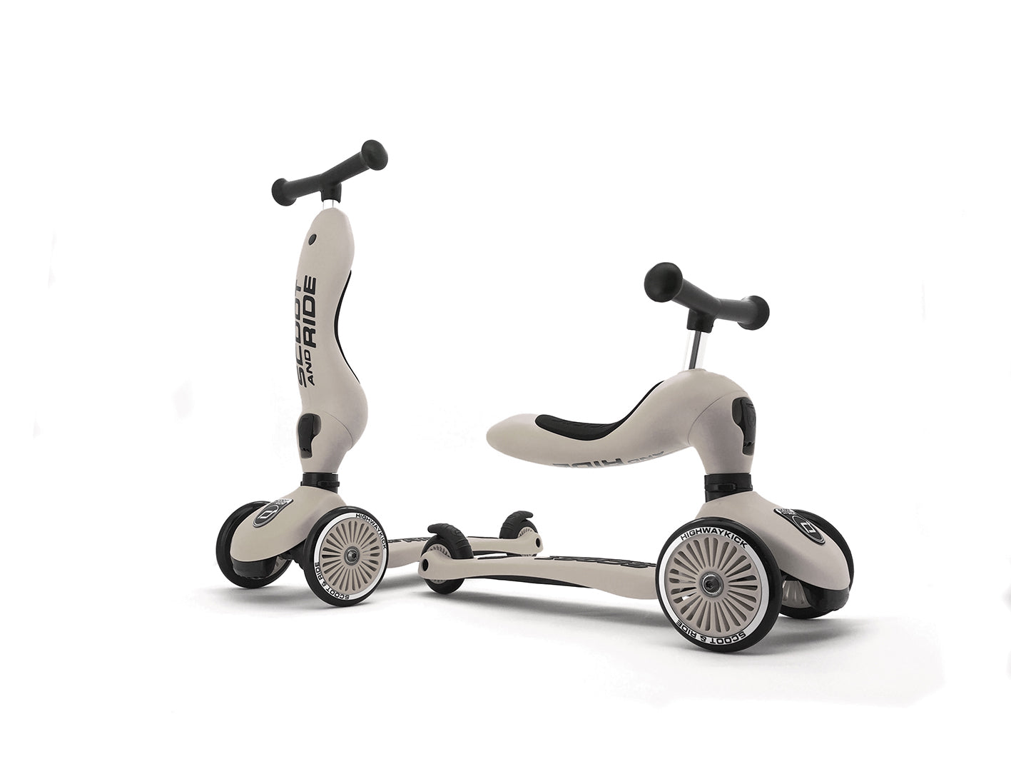 Highwaykick 1 Scooter in Ash | 2-in-1 Ride-On for Kids